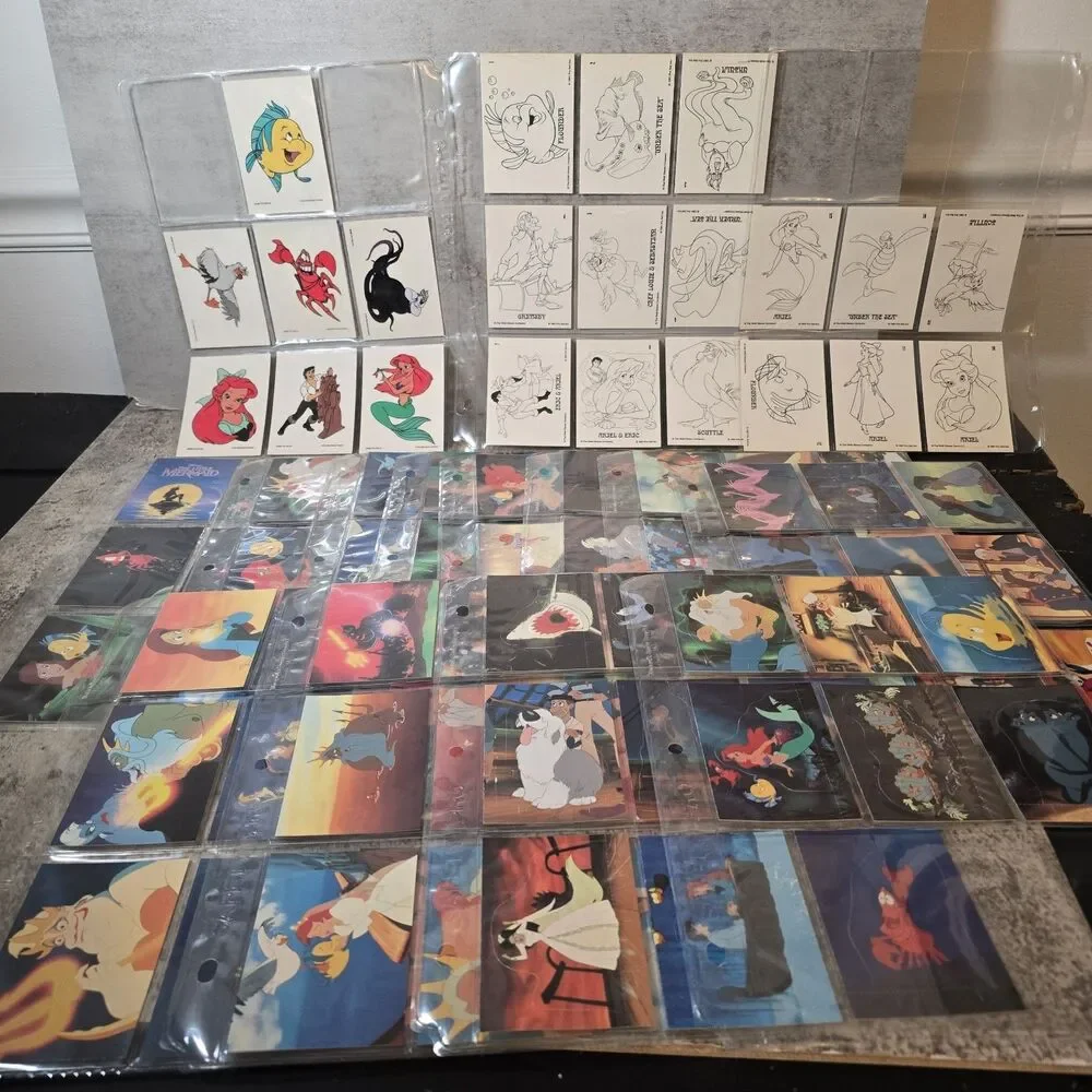 The Little Mermaid complete trading card MINI MASTER set by Pro Set 1991 Sticker